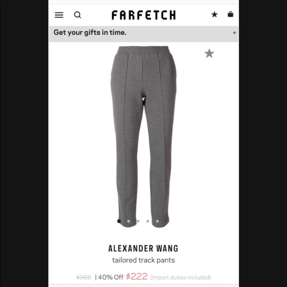 Alexander Wang tailored track pants size small